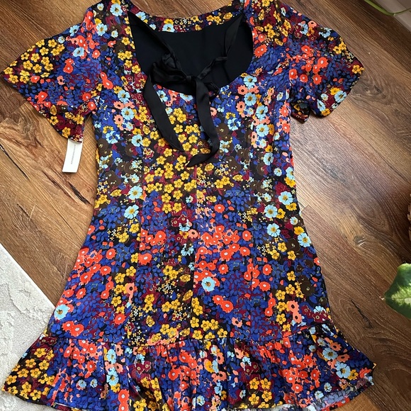 Anthropologie Vibrant Floral Mini Dress - Picture 6 of 12